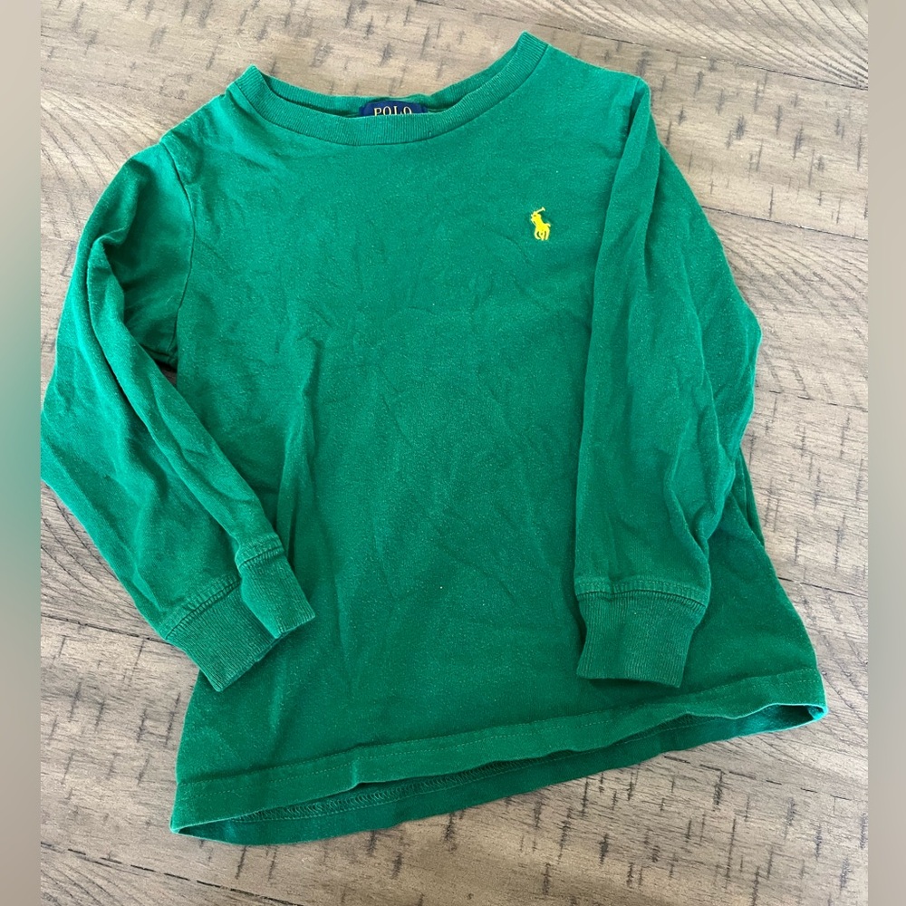 Polo by Ralph Lauren Kids' Green Long Sleeve Tee